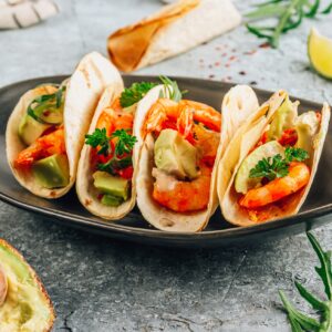 tacos with shrimps